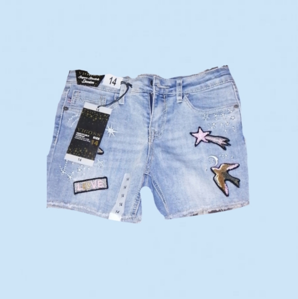 Vigoss Size 14 Girls Denim Shorts